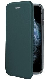 Луксозен кожен калъф тефтер ултра тънък Wallet FLEXI и стойка за Apple iPhone 12 6.1 / Apple iPhone 12 Pro 6.1 маслено зелен